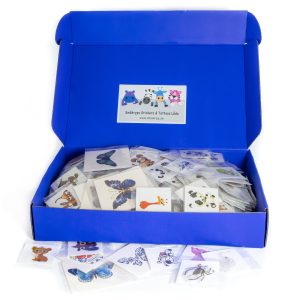 Småkryps stickers/tattoos låda 600st