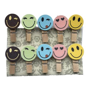 Träbokmärke Smile 10st