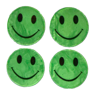Stora Reflekterande stickers smile grön 12st