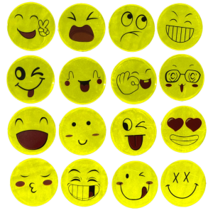 Stora reflexerande stickers olika Smile 20st 5 cm