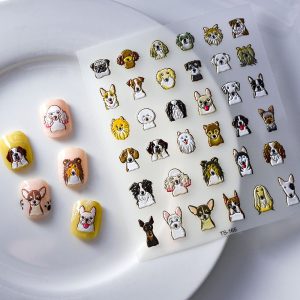 Fina Nagelstickers hundar 3D(108 hundar)
