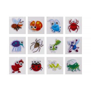 Tjocka stickers med rörliga ögon 100st