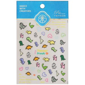 Fina 3D dinos/hjärtan nagelstickers 100 st