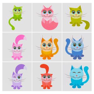 Söta KattStickers 108st
