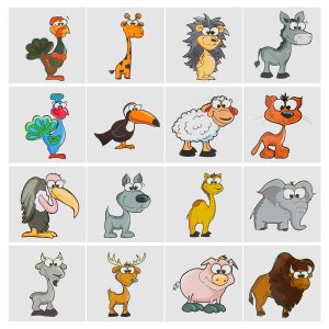 Glada DjurStickers 114st