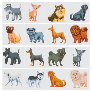 Fina Hund Stickers 84st
