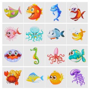 Havsdjur stickers 99st
