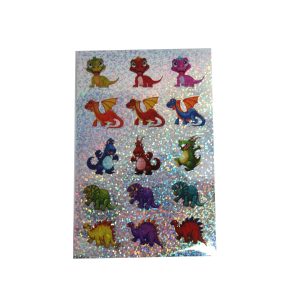 90st Glitter stickers Dinos 6ark