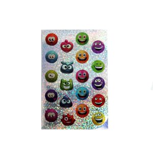 100st Glitter stickers Smile 5ark