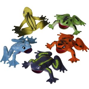 Stora fina färgglada grodor 24st 11cm